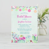 サボテン ランタン フィエスタ ブライダル シャワー 招待状 (スタンド正面)