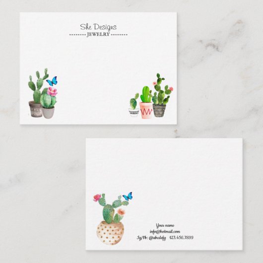 サボテン 名刺 (正面/裏面)