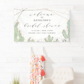 サボテン&多肉性テラリウムブライダルシャワーへようこそ 横断幕 (インサイチュ)