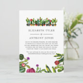 サボテン・多肉植物フィエスタウェディング　縮小されたゲストリスト 案内状 (スタンド正面)