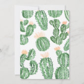 サボテン 多肉植物 かわいい ベビーシャワー 招待状 (裏面)