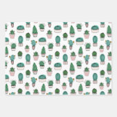 サボテン 多肉植物 パターン ラッピングペーパーシート (正面2)
