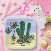 サボテン、多肉植物 . ペーパープレート (パーティー)