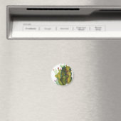 サボテン、 多肉植物: ヴィンテージの水彩画 マグネット (インサイチュ (食洗機))