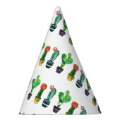 サボテン、多肉植物、水彩、フィエスタ、メキシコ パーティーハット (右)