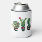 サボテン、多肉植物、水彩、フィエスタ、メキシコ 缶クーラー (缶裏面)