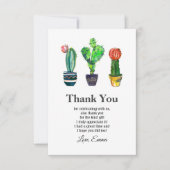 サボテン、多肉植物、水色、フィエスタ感謝してい、あなた 招待状 (正面)