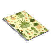 サボテン、多肉類:ヴィンテージの観葉植物のパターン。 ノートブック (右側)