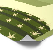 サボテン、多肉類:ヴィンテージの観葉植物のパターン。 ポスター (角)