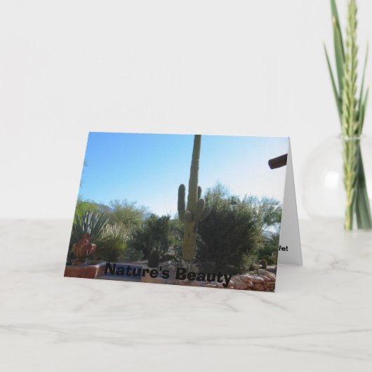 サボテン、性質の美しい カード (正面)