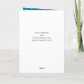 サボテン、星、鳥のある夜の砂漠のキツネ シーズンカード (裏面)