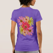 サボテン《植物》百日草フローラTシャツ Tシャツ (裏面)