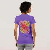 サボテン《植物》百日草フローラTシャツ Tシャツ (裏面フル)