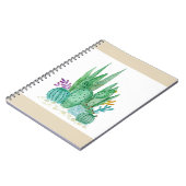 サボテン、水彩 ノートブック (左側)