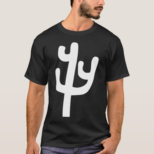 サボテン – 白 Tシャツ (正面)