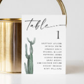 サボテン | 緑結婚の座席表 招待状