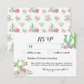 サボテン RSVP ウェディング フィエスタ レスポンス カード サボテン (正面/裏面)