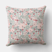 サボテンCactiピンクミント多肉砂漠の花 クッション (裏面)