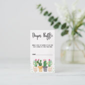 サボテンFiesta赤ちゃんシャワーおむつラッフルカード エンクロージャーカード (スタンド正面)