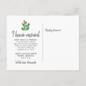 サボテンIは移動発表の郵便はがきを動かしました 案内ポストカード (裏面)