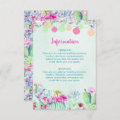 サボテンLantern Fiesta結婚のエンクロージャカード エンクロージャーカード (正面/裏面)