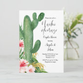 サボテンNacho平均カップルのシャワー 招待状 (スタンド正面)