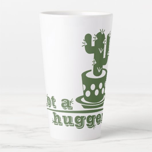 サボテンNot a huggerサボテンおもしろいことわざ カフェラテマグ (正面)