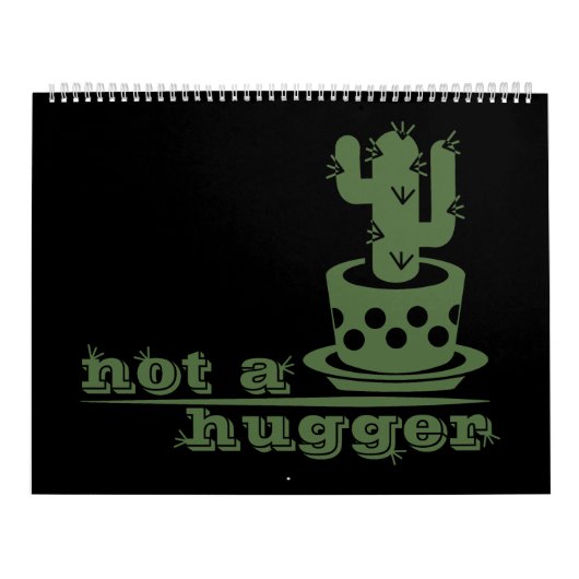 サボテンNot a huggerサボテンおもしろいことわざ カレンダー (カバー)