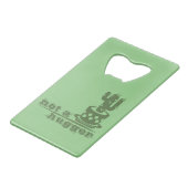 サボテンNot a huggerサボテンおもしろいことわざ クレジットカード栓抜き (裏面アングル)