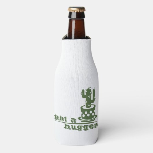 サボテンNot a huggerサボテンおもしろいことわざ ボトルクーラー (ボトル正面)