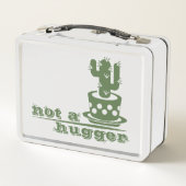 サボテンNot a huggerサボテンおもしろいことわざ メタルランチボックス (裏面)