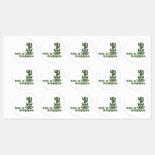 サボテンNot a huggerサボテンおもしろいことわざ ラベル (シート)