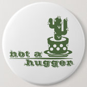 サボテンNot a huggerサボテンおもしろいことわざ 缶バッジ (正面)
