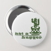 サボテンNot a huggerサボテンおもしろいことわざ 缶バッジ (正面&裏面)
