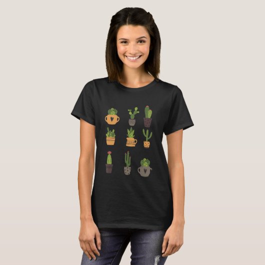 サボテンPrickly Saguaro梨バーバリフィグゴールデンバー Tシャツ (正面フル)