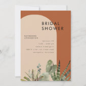 サボトルテラコッタジオメトリックブライダルシャワー 招待状 (正面)