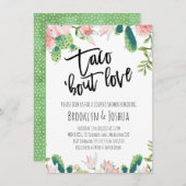 サボピンクのタコ'ロブカップルのシャワー 招待状 (正面/裏面)