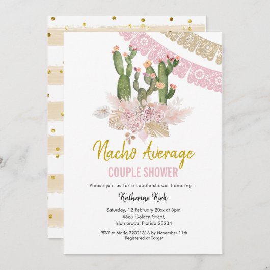 サボホナチコップシャワー招待状 招待状 (正面/裏面)