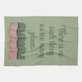 サボマおもしろいムハウスプラントグリーンキッチンタオル キッチンタオル (横)