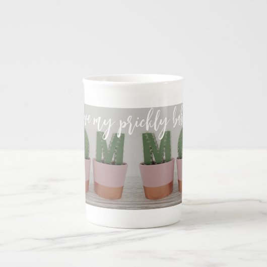 サボマおもしろいム引用文植物恋人ボーン中国マグ ボーンチャイナマグカップ (正面)