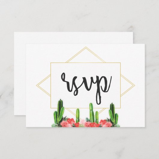 サボモダンットとフローラ応答カード 出欠カード (正面/裏面)