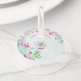 サボランタンサキュリンスブライダルシャワー ワイングラスタグ