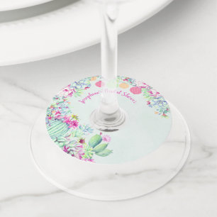 サボランタンサキュリンスブライダルシャワー ワイングラスタグ