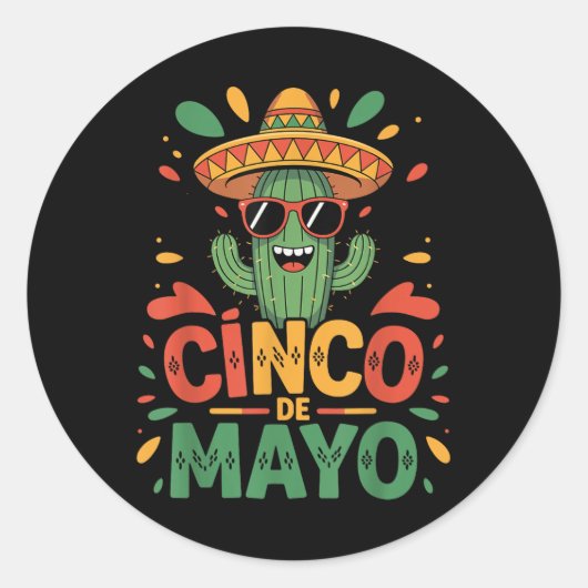 サボリおもしろいとソンブレロシンコデマヨサボム ラウンドシール (正面)