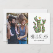 サボリおもしろいスクリスマスホリデー写真 シーズンカード (正面)