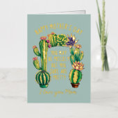 サボリおもしろいス植物ママ母の日フォイルカード 箔グリーティングカード (正面)