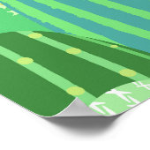 サボリカラフルスシームレスパターンイラストレーション ポスター (角)