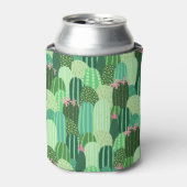 サボリカラフルスシームレスパターンイラストレーション 缶クーラー (缶正面)