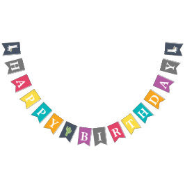 サボリカラフルラマおもしろい誕生会 バンティングフラッグ