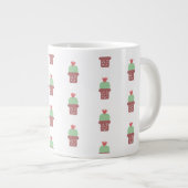 サボリモダンの鉢植えシンプル ジャンボコーヒーマグカップ (正面右)